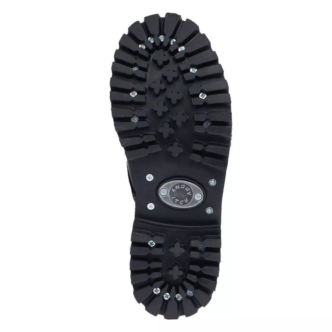 Angry Itch 20 Hole Combat Ranger Boots with Steel Toe Cap Black Patent Leather right bottom